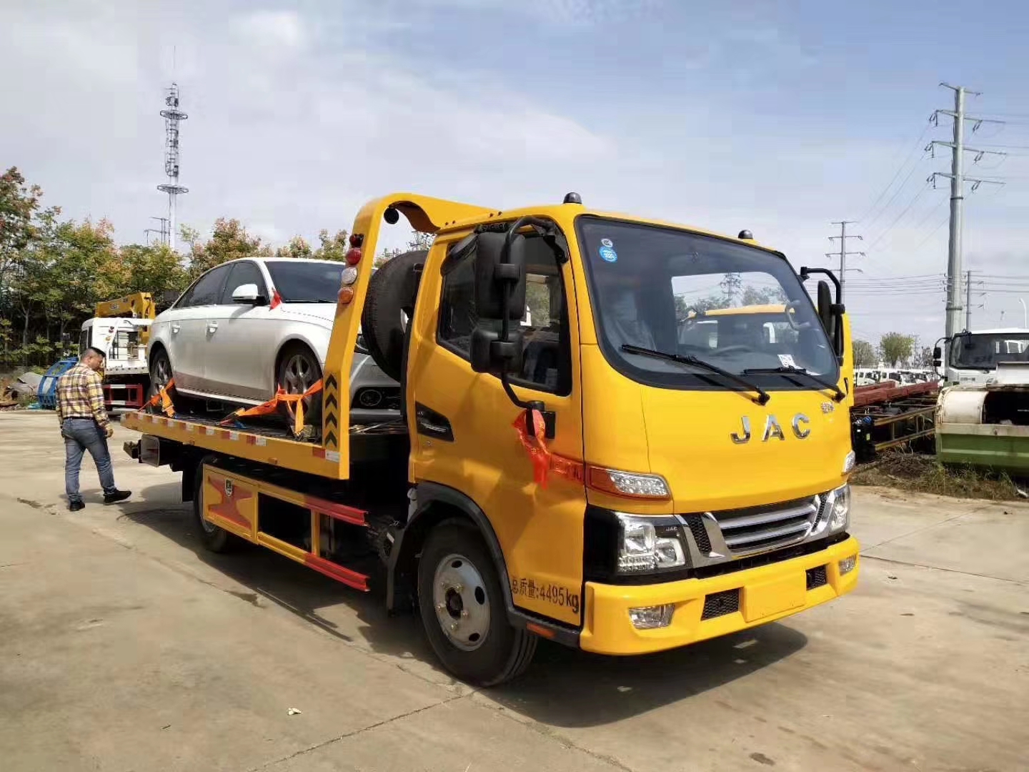 江淮藍牌一拖二清障車