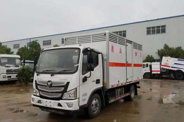 福田歐馬可藍牌4.1米氣體廂式運輸車